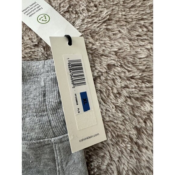 Calvin Klein Performance Ribbed Waistband Shorts Women's Gray Elastic Waist - Picture 6 of 13